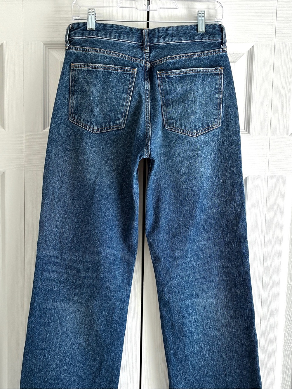 ZARA Wide Leg Jeans Size 6 High Rise 29/33 Medium Wash 100% Cotton Relaxed Denim - Picture 8 of 15
